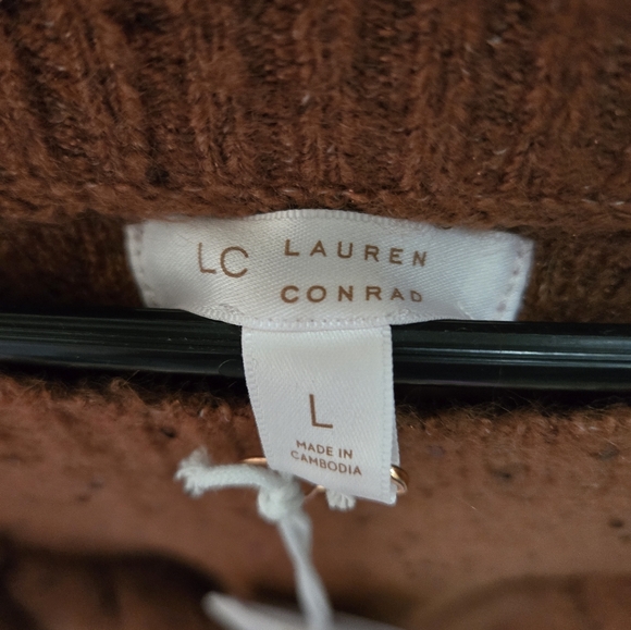 Women's Lauren Conrad Ruffled Sweater - Mauve - Picture 4 of 5